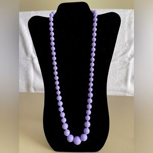 Lilac Long Beaded Necklace